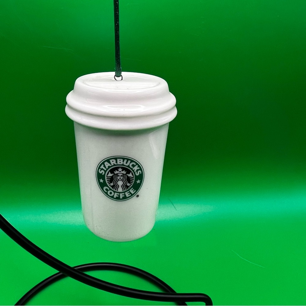 Vintage Starbucks White Cup Christmas Ornament - 2011 (1992 logo)